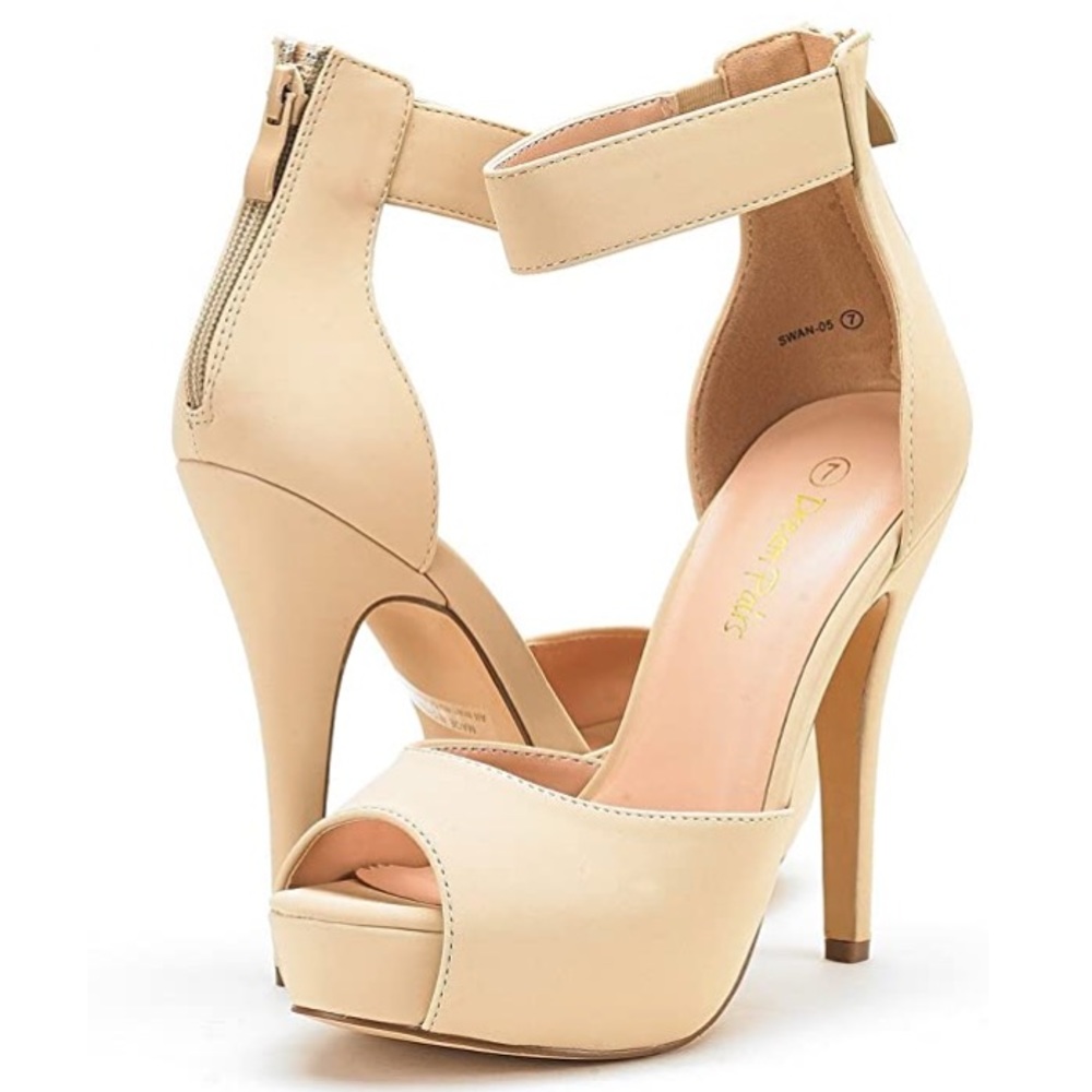 Brand New Nude High Heels, Size 7.5